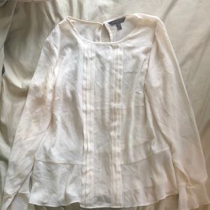 Banana Republic Pleated Blouse with Bell Sleeves